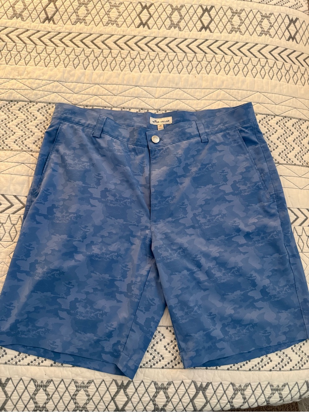 Peter Millar Men's Blue Camo Performance Shorts. Men’s 33. Like new!